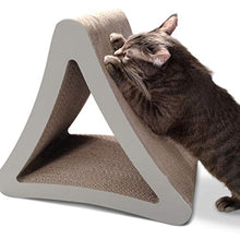 Load image into Gallery viewer, PetFusion 3-Sided Vertical Cat Scratching Post (Standard Size, Warm Gray). [Multiple Scratching Angles to Match Your Cat's Preference]
