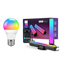 Load image into Gallery viewer, Govee LED Smart Light Bars with Camera, RGBIC Smart Backlights Bundle with Govee LED Light Bulb Dimmable, Music Sync Color Changing Light Bulbs Bluetooth Light Bulbs with App Control
