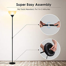 Load image into Gallery viewer, Floor Lamp - Standing Lamp, 9W LED Floor Lamp, Energy Saving &amp; 50,000hrs Long Lifespan, 3000K Warm White, Eye-Caring, Torchiere Floor Lamps for Bedroom, Living Room, Office, Reading, Black Floor Lamps
