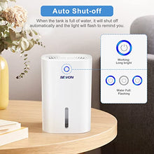 Load image into Gallery viewer, SEAVON Dehumidifiers for Home, 2200 Cubic Feet (215 sq ft), Portable Compact 27oz Capacity Quiet Mini Dehumidifier for Bedroom, Basements, Bathroom, Garage, Wardrobe Closet, Kitchen, Office, RV
