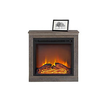 Load image into Gallery viewer, Ameriwood Home Bruxton Electric Fireplace, Medium Brown
