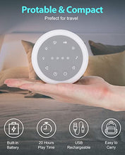 Load image into Gallery viewer, Anescra White Noise Machine for Baby Adults Kids Sound Machine Battery and Plug in, 24 Soothing Sounds Machine with Night Light, Portable Sleep Noise Maker Machine for Home, Office, Travel

