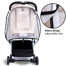 Load image into Gallery viewer, Bemece Stroller Rain Cover Universal, Baby Travel Weather Shield, Windproof Waterproof, Protect from Dust Snow (Black-M)

