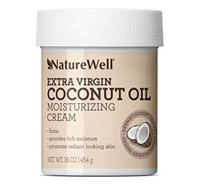 Load image into Gallery viewer, NATUREWELL Extra Virgin Coconut Oil Moisturizing Cream for Face, Body, and Hands, Lightweight, Intense Hydration to Maintain Softer, Smoother, &amp; Suppler Skin, 16 Oz
