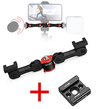 Load image into Gallery viewer, simorr Dual Cold Shoe Extension Bar 3483+SMALLRIG Cold Shoe Mount Adapter with 1/4’’ Thread Hole for Camera and Camcorder Rigs – 1241
