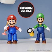 Load image into Gallery viewer, The Super Mario Bros. Movie - 5 Inch Action Figures Series 1 – Luigi Figure with Flashlight Accessory
