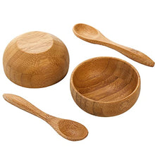 Load image into Gallery viewer, Peohud 3 Pack Bamboo Facial Mixing Bowl, Small Skin Care Mask Mixing Bowl with Spoon, DIY Homemade Cosmetic Bowl for Skincare Products, Home or Beauty Salon Use
