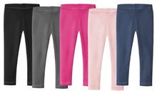 Load image into Gallery viewer, City Threads Girls' Leggings 100% Cotton for School Uniform Sports Coverage or Play Perfect for Sensitive Skin or SPD Sensory Friendly Clothing, Dark Khaki, 10
