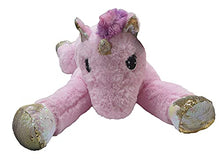 Load image into Gallery viewer, Goffa Jumbo Pink Unicorn Plush, Reversible Sequins, 51?
