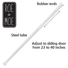Load image into Gallery viewer, Sliding Glass Door Security Bar White Color - Feel Safe at Home with This Adjustable Home Security Bar 7/8" Dia. X 23" to 40" (1-Pack)
