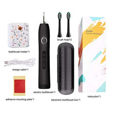 Load image into Gallery viewer, SARMOCARE Sonic Electric Toothbrush with Toothbrush Holder,Ultra-Sonic Power Whitening Toothbrush with 3 Modes, USB Fast Charging and Smart Timer,2 Brush Heads with Travle Case Black
