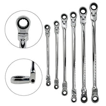 Load image into Gallery viewer, Metric 12 Sizes Extra Long Gear Ratcheting Wrench Set, 8mm-19mm, Made of Chrome Vanadium Steel, Rotatable head
