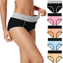Load image into Gallery viewer, POKARLA Women's High Waisted Cotton Underwear Soft Breathable Panties Full Coverage Stretch Briefs Regular &amp; Plus Size(Small）
