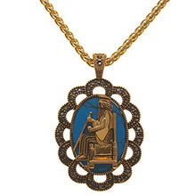 Load image into Gallery viewer, Gold Pt Darius Dariush The Great King Of Persia Necklace (18" Chain)
