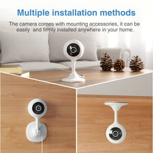 Load image into Gallery viewer, Indoor Security Camera, 1080P HD 2.4GHz WiFi Plug-in Smart Camera for Home Security, Baby/Dog/Pet/Nanny Camera Monitor with Motion Detection Night Vision Two-Way Audio, Compatible with Alexa, 2-Pack
