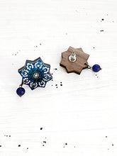 Load image into Gallery viewer, SETAREH stud earrings - star shaped - Persian tile
