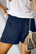 Load image into Gallery viewer, Womens Comfy Drawstring Casual Elastic Waist Pocketed Loose Fit Shorts L Grey
