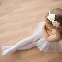 Load image into Gallery viewer, Cooraby 4 Pairs Dance Tight Footed Ballet Ultra Soft Ballet Tights for Girls,4 Colors (Black+White+ Pink+ Ballet Pink, L (Big Girl 10-14 year))
