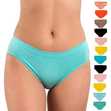Load image into Gallery viewer, Alyce Ives Intimates Pack of 12 Womens Seamless No Show Bikini with Polka Dots &amp; Stripes
