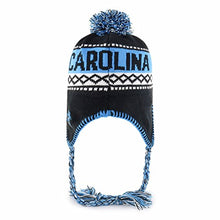 Load image into Gallery viewer, OTS NFL Carolina Panthers Men's Abenaki Sherpa Knit Cap with Pom, Team Color, One Size
