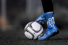 Load image into Gallery viewer, SENDA Gravity Performance Grip Socks with Non-Slip Technology, Soccer, Running, Basketball, Crew Length, Blue/White, Medium (US Men 5-8, Women 6-9)
