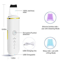 Load image into Gallery viewer, GUGUG Skin Scrubber - Skin Spatula, Blackhead Remover Pore Cleaner with 4 Modes, Facial Scrubber Spatula, Comedones Extractor for Facial Deep Cleansing- 2 Silicone Covers Included
