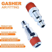 Load image into Gallery viewer, GASHER 1/4-Inch Brass Industrial Coupler,1/4 Inch NPT Threads Size, Quick Connect Air Coupler &amp; Air Plug
