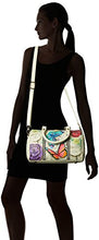 Load image into Gallery viewer, Anna by Anuschka Women's Genuine Leather All Round Zip Satchel | Hand Painted Original Artwork | Medium Zip-Top Organizer | Floral Paradise
