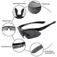 Load image into Gallery viewer, Sireck Sports Sunglasses + 5 Lenses - Polarized Sunglasses - Outdoor Golf Hiking Fishing Cycling Sunglasses Bike Bicycle Glasses Eyewear For Men Women (Black)
