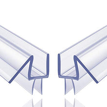 Load image into Gallery viewer, 2-Pack Butecare Frameless Shower Door Bottom Seal – Stop Shower Leaks and Create a Water Barrier (3/8” x 39”)
