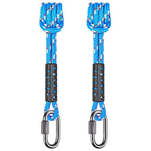 Load image into Gallery viewer, BeneLabel Poseidon Series Sewn Prusik Loops Ropes, Safety, 19", Diameter 2/5", 2 Pack, Blue
