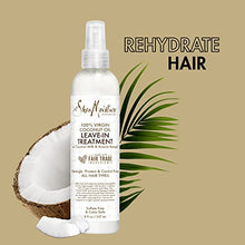 Load image into Gallery viewer, SheaMoisture 100% Virgin Coconut Oil Leave-in Conditioner Treatment for All Hair Types 100% Extra Virgin Coconut Oil Silicone Free Conditioner 8 oz
