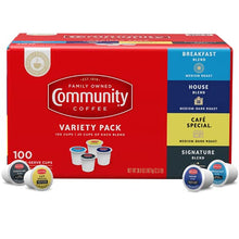 Load image into Gallery viewer, Community Coffee Variety Pack Medium to Dark Roast Single Serve K-Cup Coffee Pods, Box of 100 Pods
