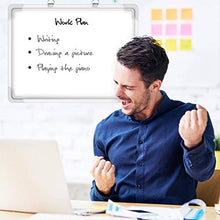 Load image into Gallery viewer, Magnetic Dry Erase Board, 16 x 12 Inch Wall Mounted White Board, Portable Double-Sided Small Whiteboard for School, Home &amp; Office
