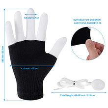 Load image into Gallery viewer, Aywewii Led Finger Gloves, Led Gloves LED Shoelaces Set Light Up Toys for Boys Girls, Flashing Gloves for Christmas Thanksgiving Birthday Glow Halloween Costume Party
