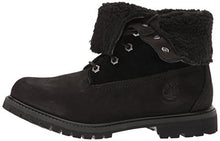 Load image into Gallery viewer, Timberland Womens Authentics Teddy Fleece Waterproof Fold-Down Black Nubuck Boot - 9.5 M
