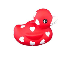 Load image into Gallery viewer, DUCKY CITY 3" Valentines Sweetheart Rubber Duck [Squeaky, with Hole] - Baby Safe Bathtub Bathing Toy
