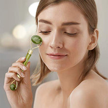 Load image into Gallery viewer, Jade Roller for Face - Facial Massage Tool for Anti Aging Wrinkles and Skin Rejuvenate -100% Natural Jade Stone for Face Eyes (Jade Roller-1pcs)
