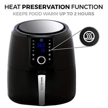 Load image into Gallery viewer, Simple Living Products XL Digital Air Fryer, 8 Custom Presets, 2 Hour Keep Warm and Memory Control Function, Airfryer Recipe Cookbook, Black High Gloss Finish with 5.8 Quart Capacity
