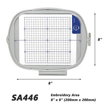 Load image into Gallery viewer, Sew Tech SA446 Embroidery Hoop for Brother Quattro 6000D 6700D Innovis NV6700D 6750D VQ2400 XE1 XJ1 Babylock Solaris Destiny Ellisimo Ellisimo Gold Pathfinder etc, Sewing and Embroidery Machine Hoop
