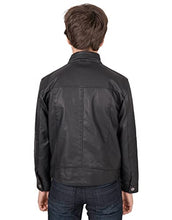 Load image into Gallery viewer, X RAY Kids Leather Jacket | Boys Leather Jacket | Boys Leather Jacket With Hood | Youth Leather Jacket , Black, Small
