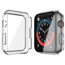Load image into Gallery viewer, Misxi 2 Pack Hard PC Case with Tempered Glass Screen Protector Compatible with Apple Watch Series 7 45mm, Ultra-Thin Scratch Resistant Overall Protective Cover for iWatch S7, Transparent
