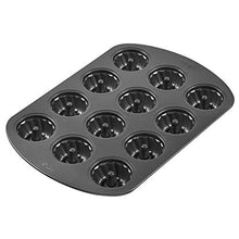 Load image into Gallery viewer, Wilton Non-Stick Mini Fluted Tube Pan, 12-Cavity, Steel, Multi-Cavity Mini Cake Pan, Black
