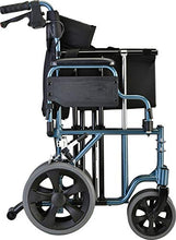 Load image into Gallery viewer, NOVA Bariatric Transport Chair with Locking Hand Brakes, Heavy Duty and Extra Wide Wheelchair with Removable &amp; Flip Up Arms for Easy Transfer, Anti-Tippers Included, 400 lb. Weight Capacity, Blue
