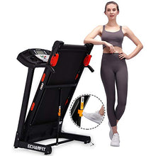 Load image into Gallery viewer, ECHANFIT Folding Treadmill Home Electric Motorized Running Machine with 17''Wide Tread Belt LCD Display 15 Preset Programs 8.5 MPH Max Speed and Cup Holder Easy Assembly
