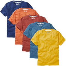 Load image into Gallery viewer, Charles Wilson Men's 5 Pack Midweight Crew Neck T-Shirt (X-Large, Orange Sunset)
