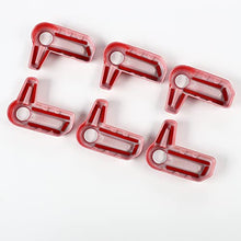 Load image into Gallery viewer, RT-TCZ Hardtop Release Swtich Knob Cover Roof Remove Handle Decoration Trim Interior Accessories for 2018-2021 Jeep Wrangler JL JLU and Gladiator JT, 6PCS(Red)
