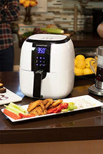 Load image into Gallery viewer, Ovente Electric Air Fryer 1400 Watt Power with Non-Stick Fry Basket &amp; Grill Pan, 3.2 Quart Air Oven and Cooker with Temperature Control and 30 Minute Timer for Frying Baking Grilling, White FAM21302W
