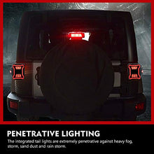 Load image into Gallery viewer, FieryRed LED Tail Lights With 3rd Brake Light For 2018-2020 Jeep Wrangler JL
