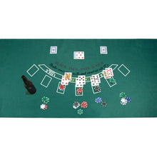Load image into Gallery viewer, Casino Game Night | 4-in-1 Gambling Game Felts | Texas Hold 'Em, Blackjack, Roulette, Craps | Felts Only
